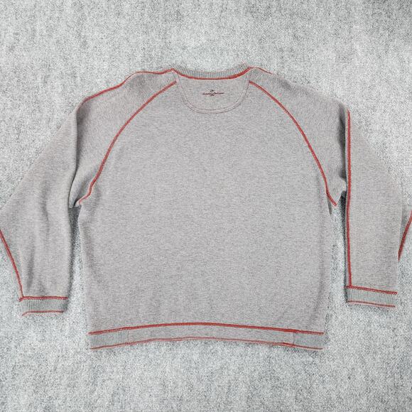 Tommy Bahama Sweater Mens XL Red Gray Reversible Long Sleeve Island Zone Flip - Picture 9 of 16